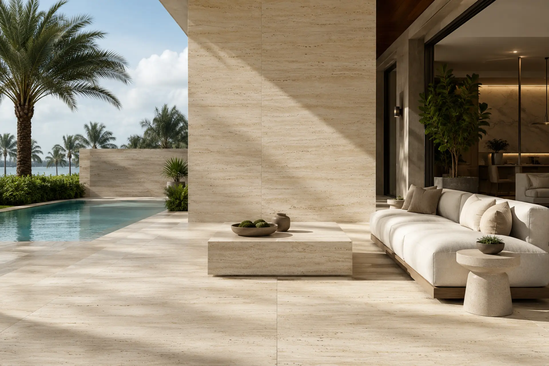 Roman Travertine Light slab