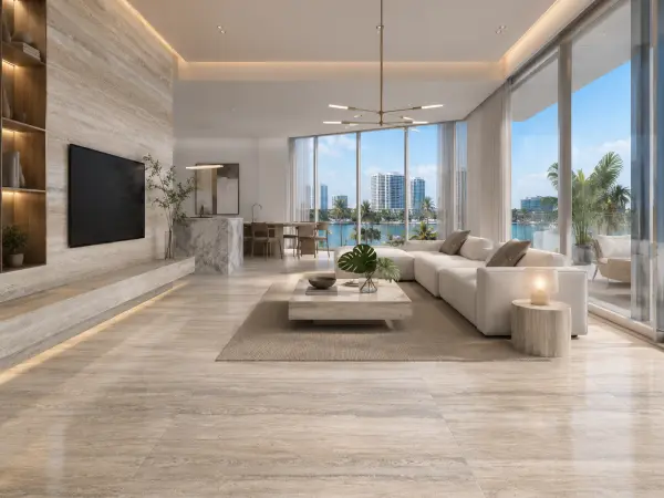 Roman Travertine/Vein Cut Floor