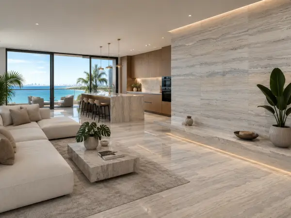 Silver Toscano Travertine Unfilled Floor
