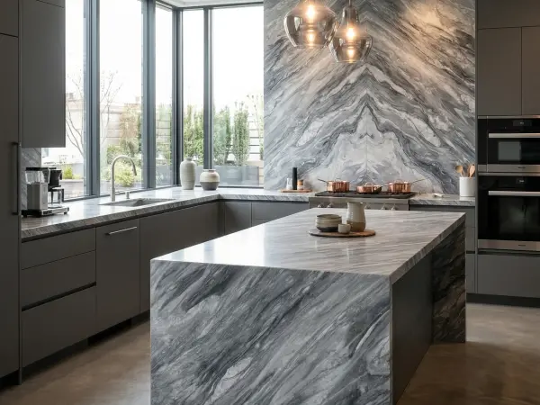 Bardiglio Nuvolato Kitchen