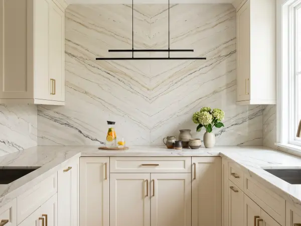 Quartzite Bellagio Transitional Kitchen