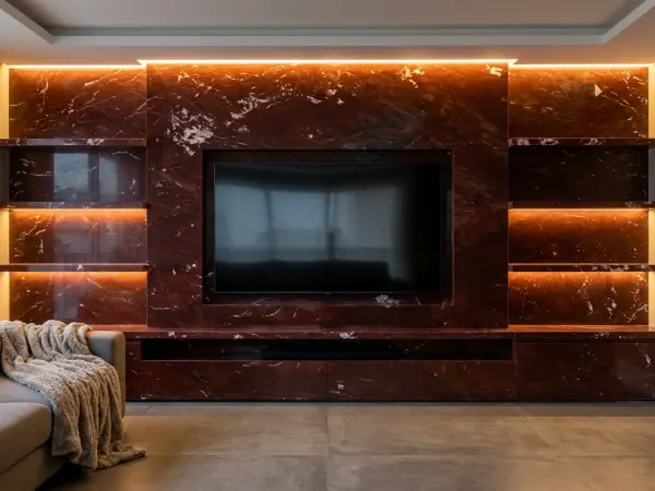 Napoleon Bordeaux TV Wall