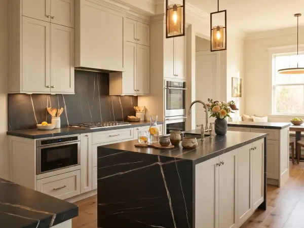 Sahara Noir Transitional Kitchen