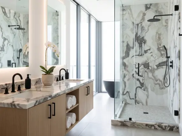 Oyster White Modern Bathroom