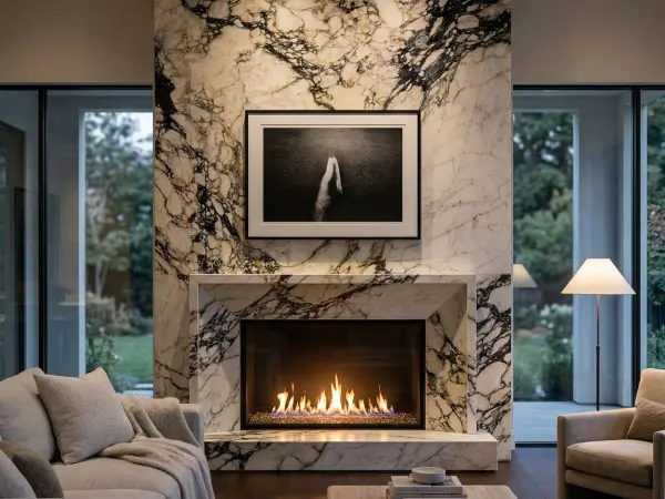 Breccia Capraia Fireplace