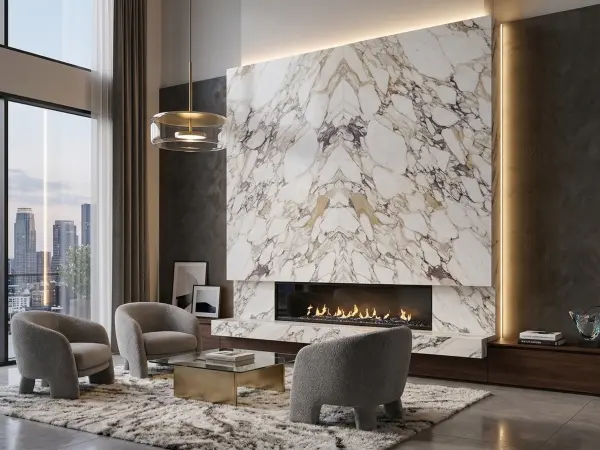 Calacatta Vagli  Fireplace