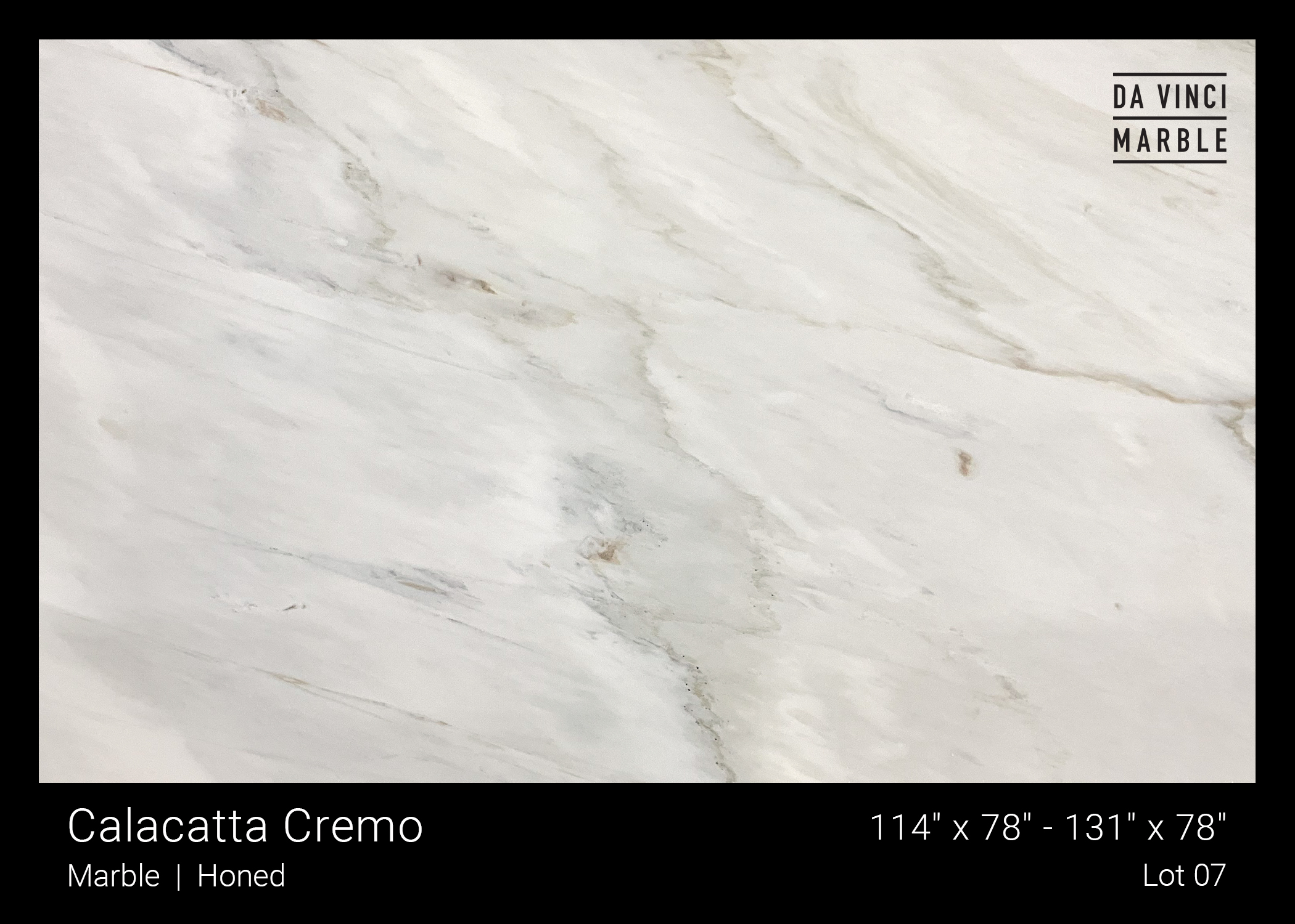 Calacatta Cremo Honed 3/4