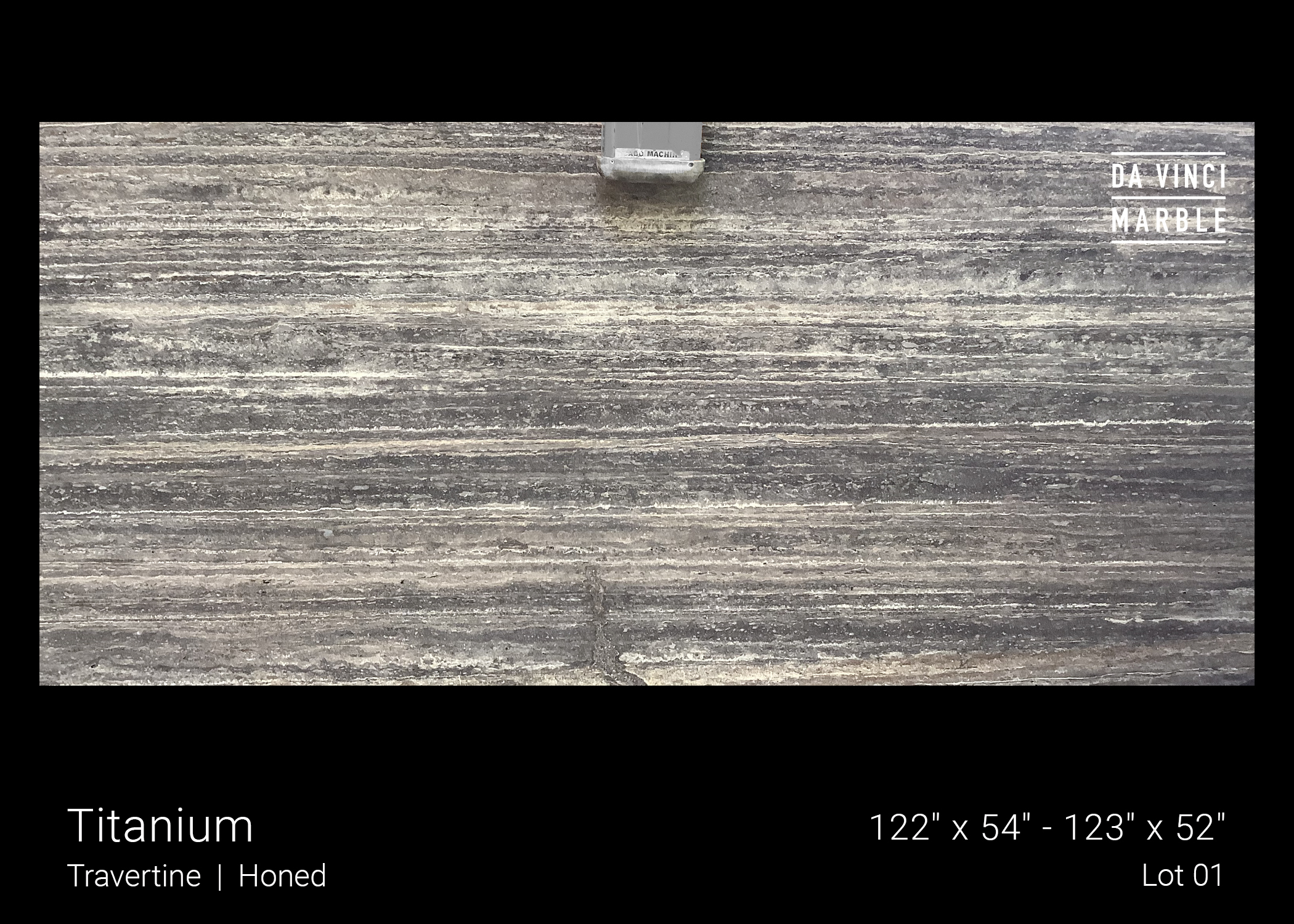 Titanium Travertine Honed 3/4