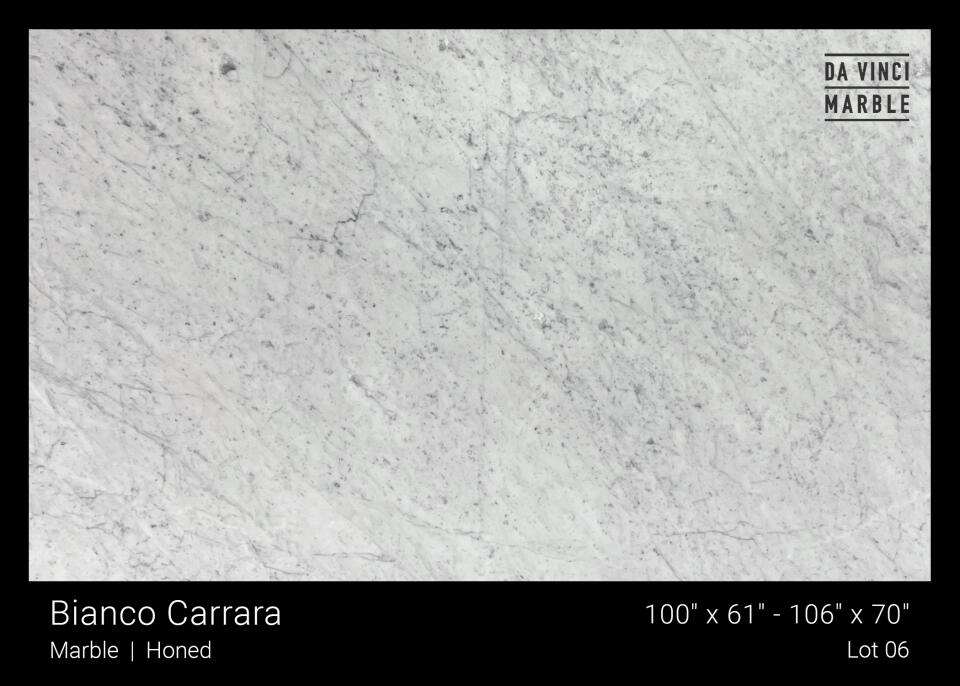 Bianco Carrara Honed 2Cm Slab
