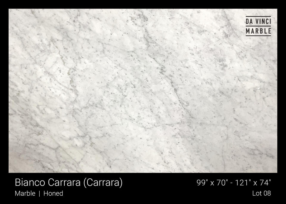 Bianco Carrara Honed 2Cm Slab