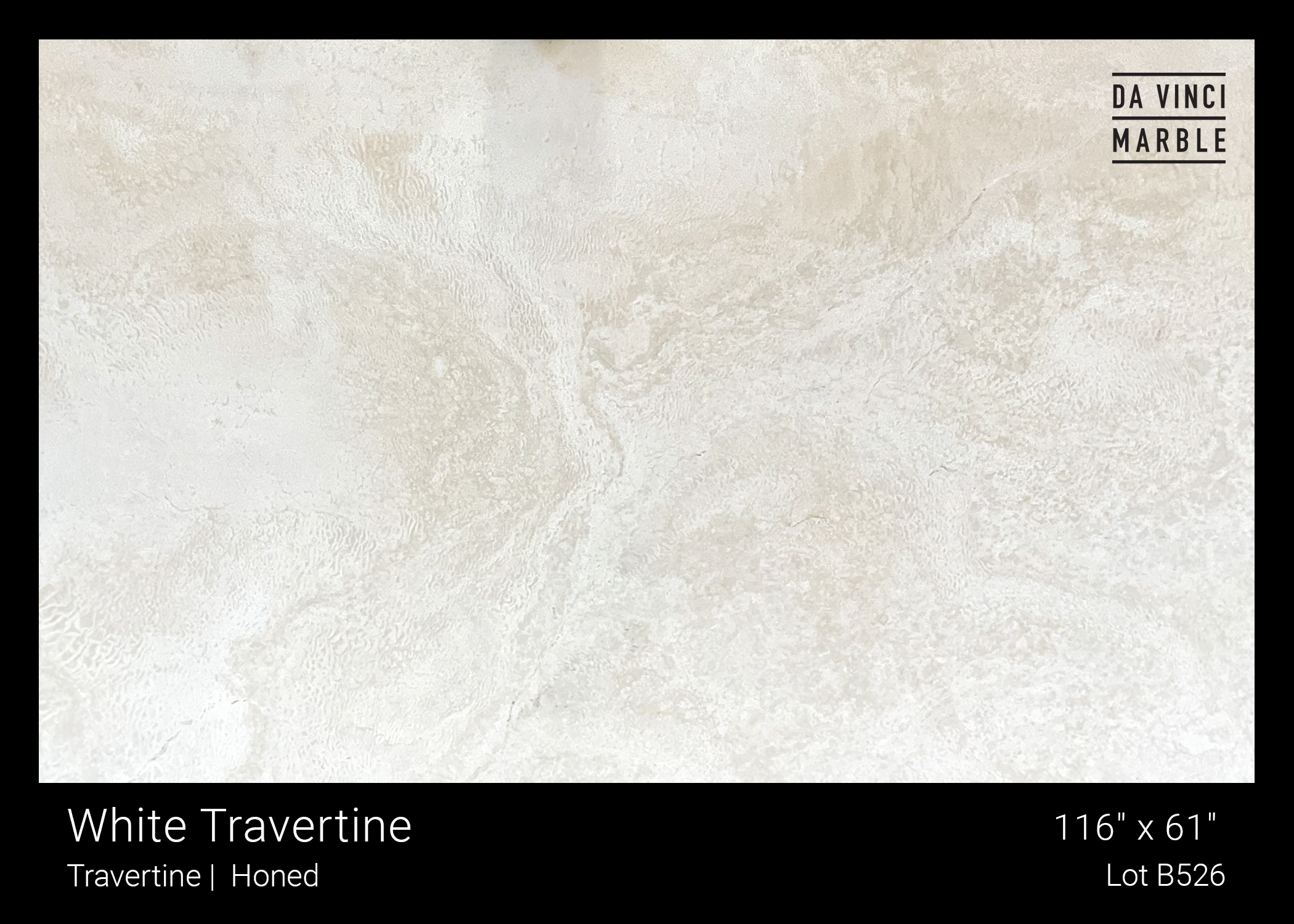 White Travertine Leather/Unfilled 3/4