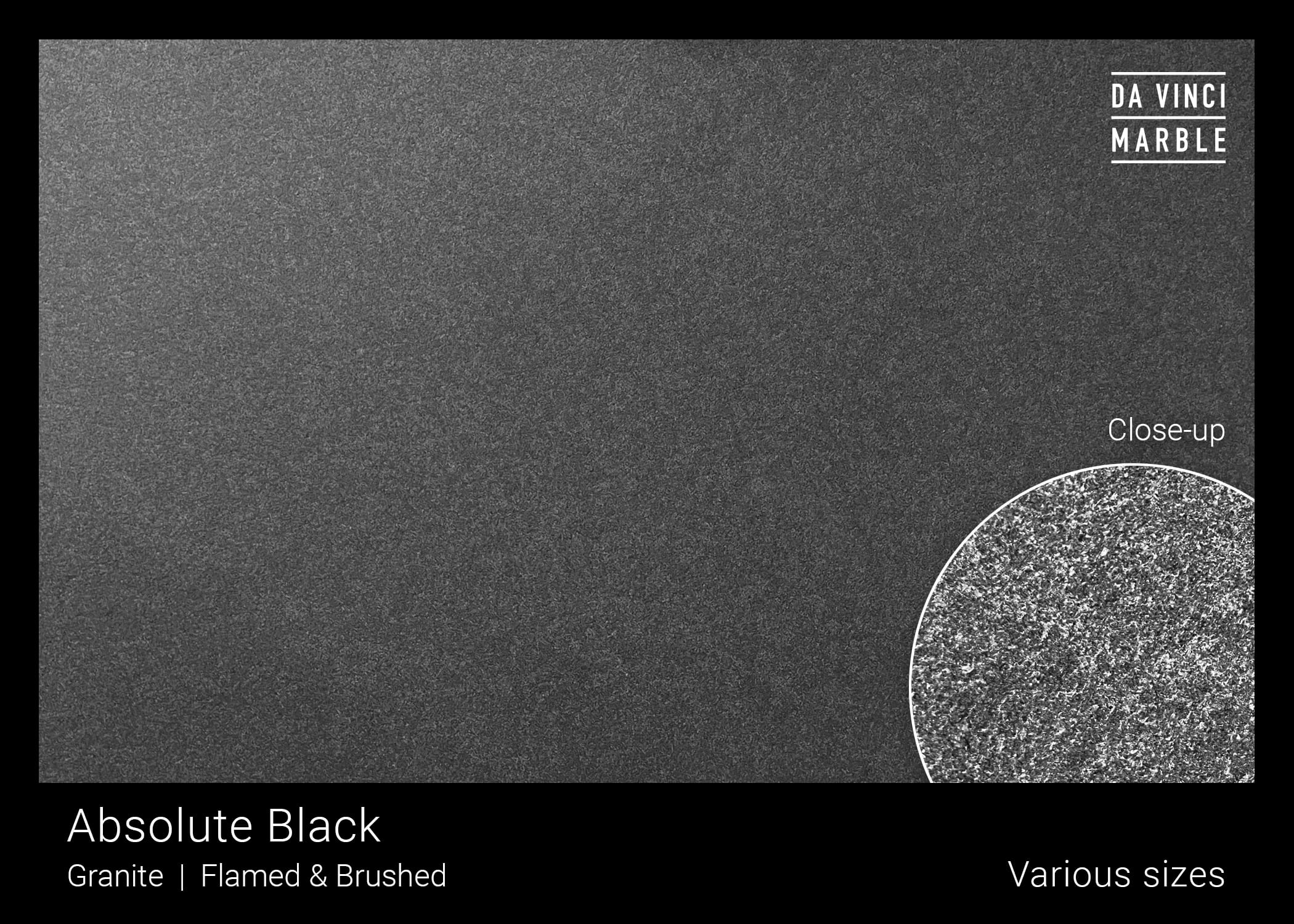 Absolute Black Flamed Brushed 3/4